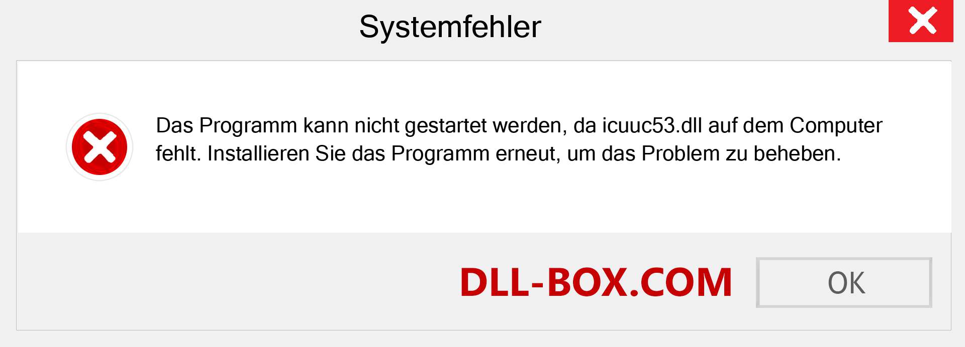 icuuc53.dll-Datei fehlt?. Download für Windows 7, 8, 10 - Fix icuuc53 dll Missing Error unter Windows, Fotos, Bildern