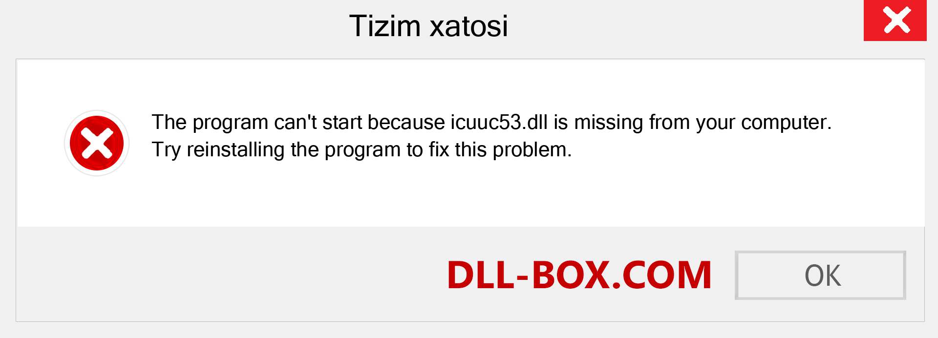 icuuc53.dll fayli yo'qolganmi?. Windows 7, 8, 10 uchun yuklab olish - Windowsda icuuc53 dll etishmayotgan xatoni tuzating, rasmlar, rasmlar